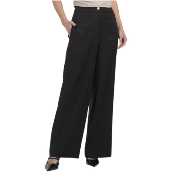 ELIE TAHARI High Waisted Wide Leg Button Front Pants - Picture 1 of 2
